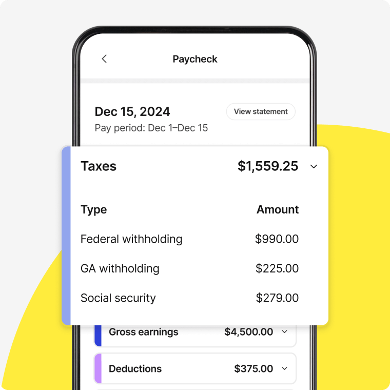 Payroll feature: Robust tax and compliance